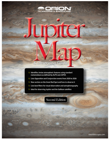 Carte&Guide d'observation de Jupiter plastifiée